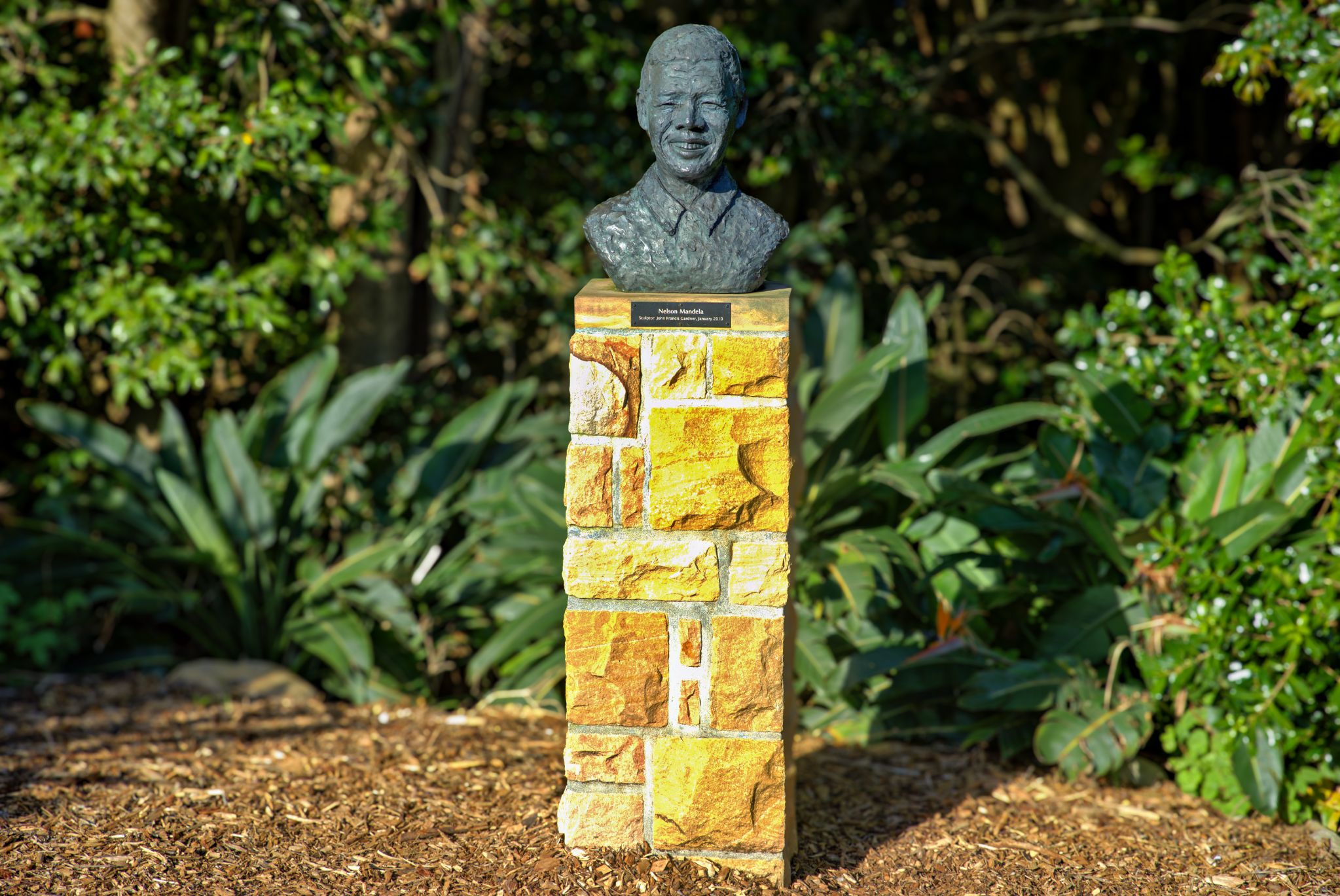 Botanischer Garten Kirstenbosch - man sieht ihn überall: Nelson Mandela
